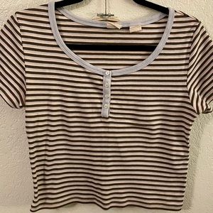 Levi’s Striped Crop Shirt